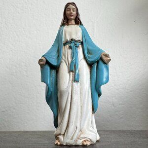Virgin Mary Figurine Statue | 4.25" Catholic Religious Decor | Mother of God